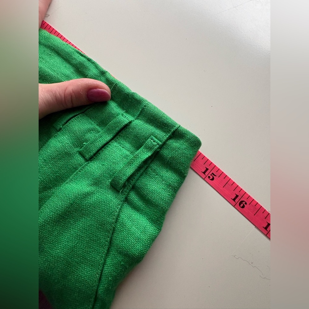 Women’s Size 8 Vintage Liz Claiborne Grass Green Linen Pants - Picture 5 of 6